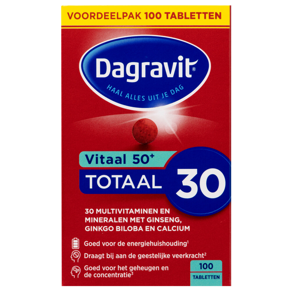 2x Dagravit Totaal 30 Vitaal 50+ 100 tabletten