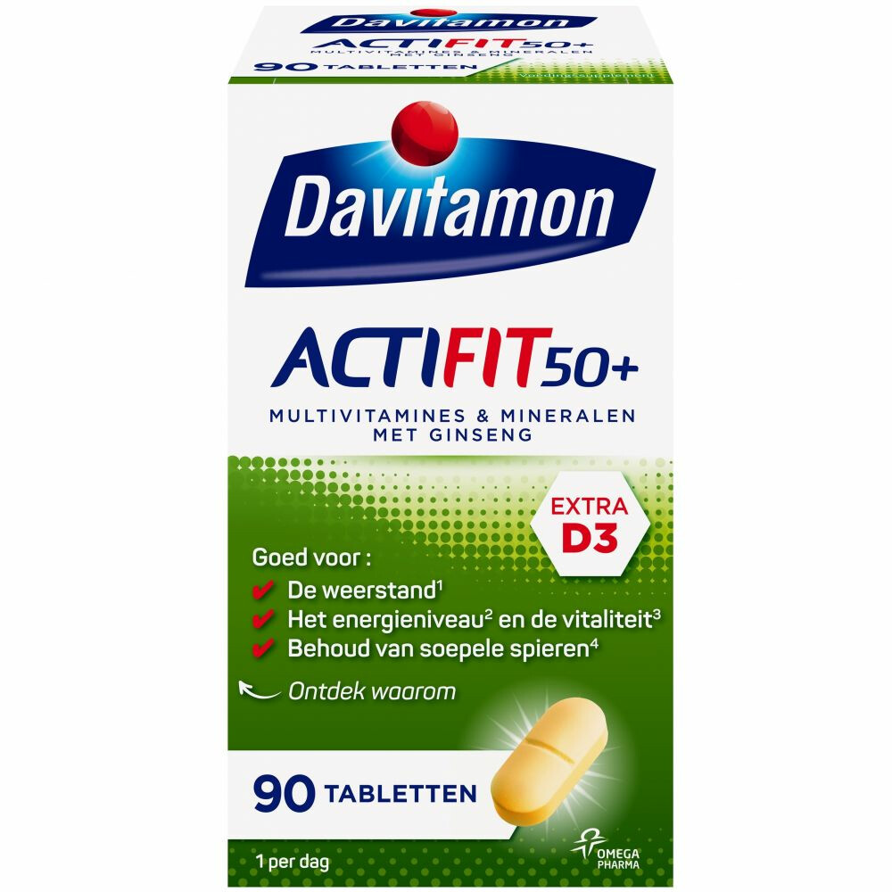 4x Davitamon Actifit 50+ 90 tabletten