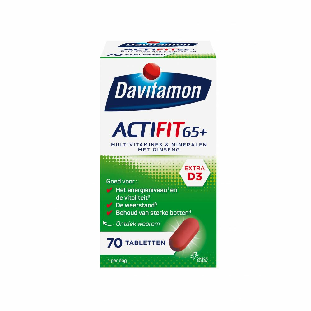 4x Davitamon Actifit 65+ 70 tabletten