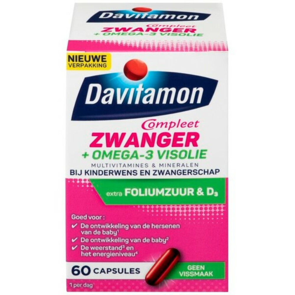 2x Davitamon Compleet Mama Omega-3 Visolie 60 capsules