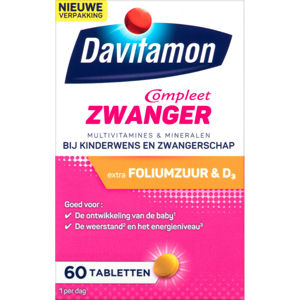 4x Davitamon Compleet Zwanger 60 tabletten