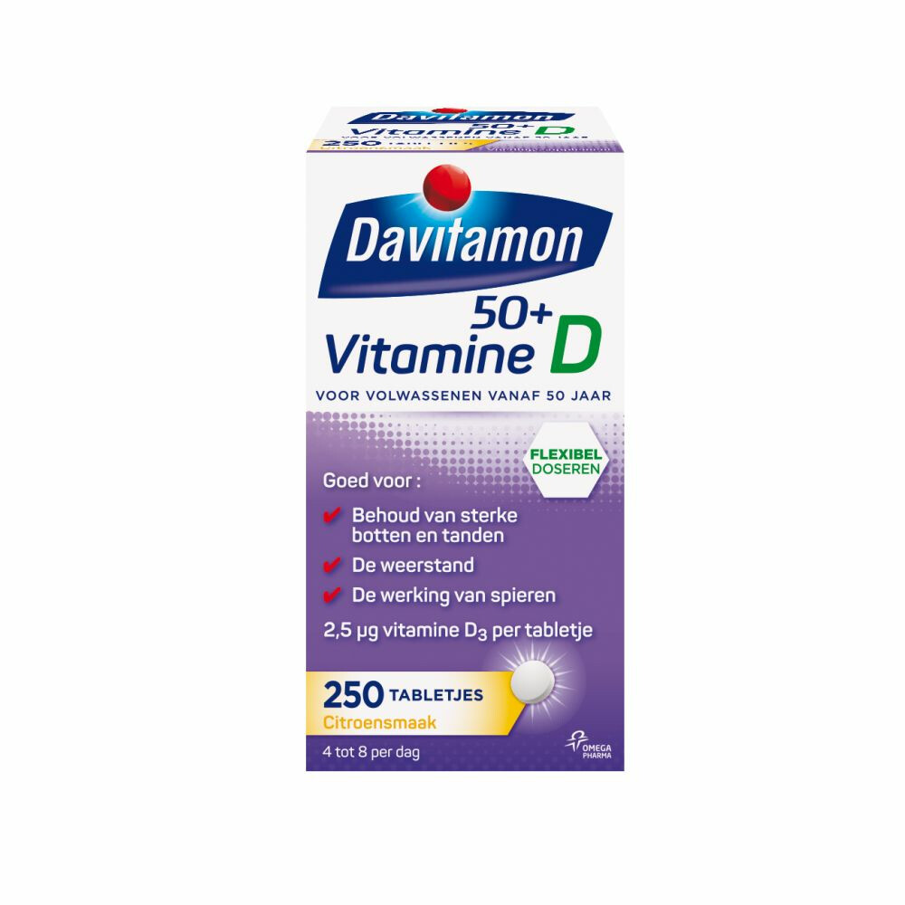 Apt schotel dorp Davitamon Vitamine D 50+ 250 tabletten | Plein.nl