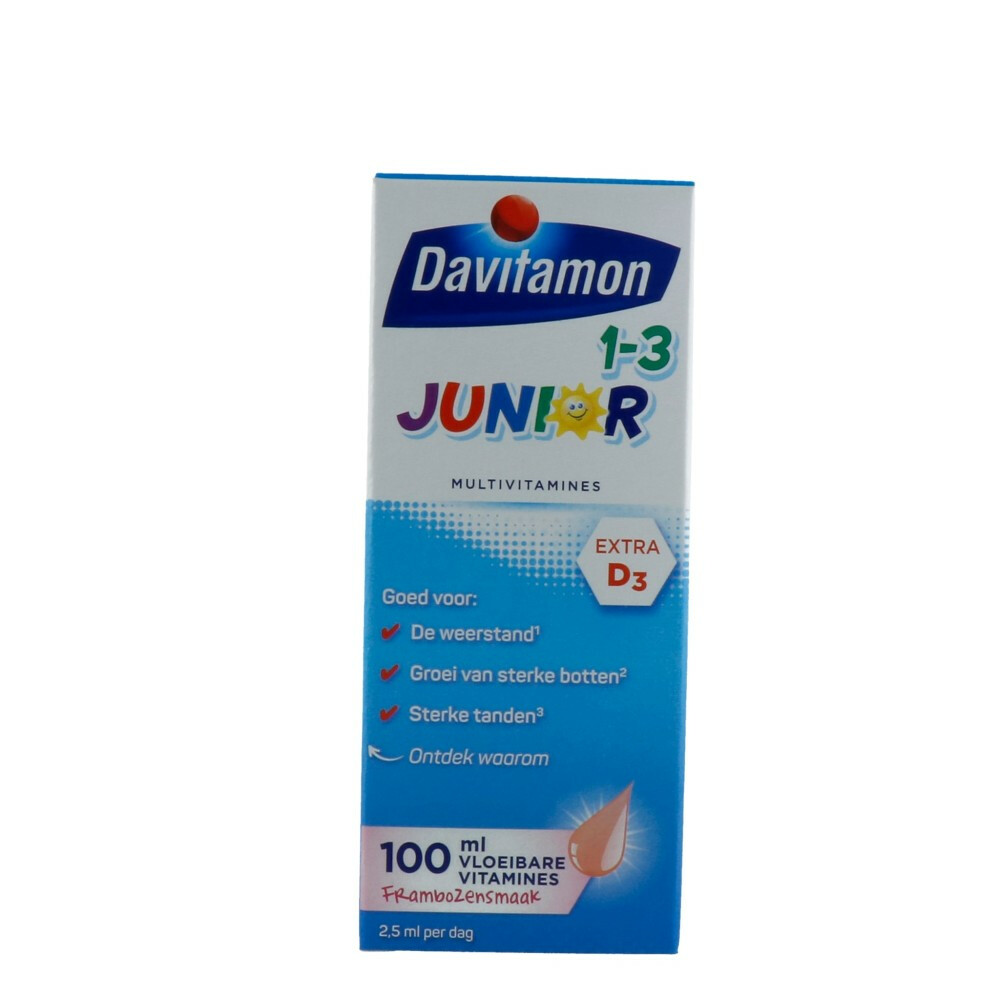 4x Davitamon Junior 1+ Framboos 100 ml