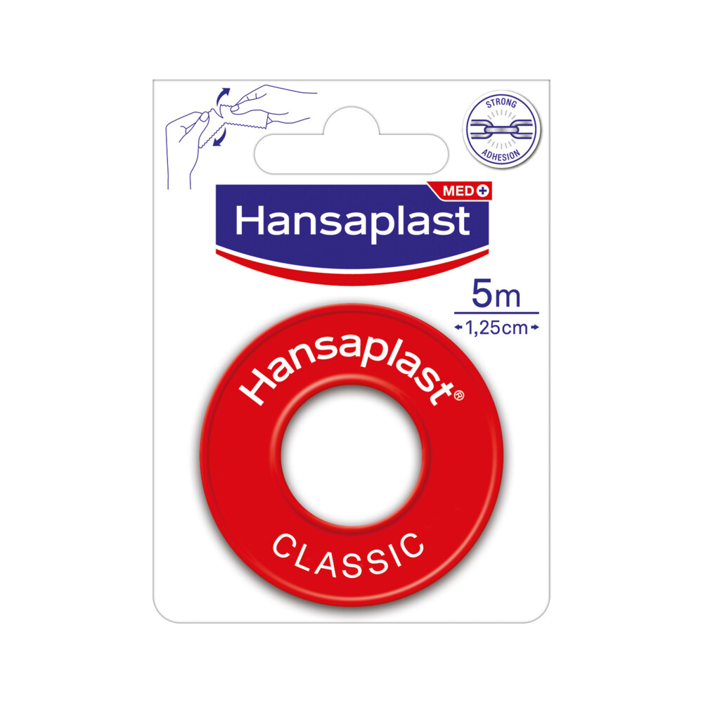 2x Hansaplast Hechttape Classic 5 m x 1,25 cm