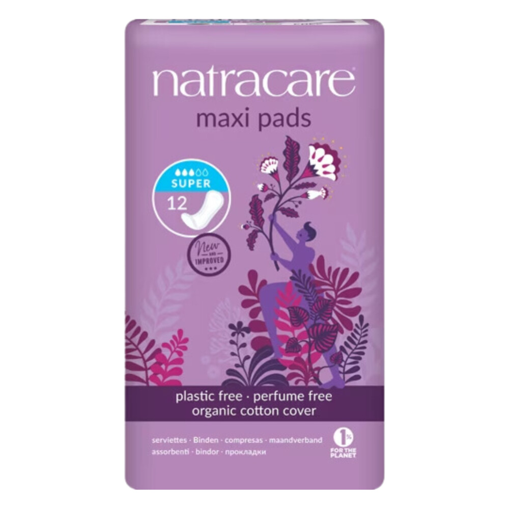 Natracare Maandverband Maxi Pads Super 12 stuks