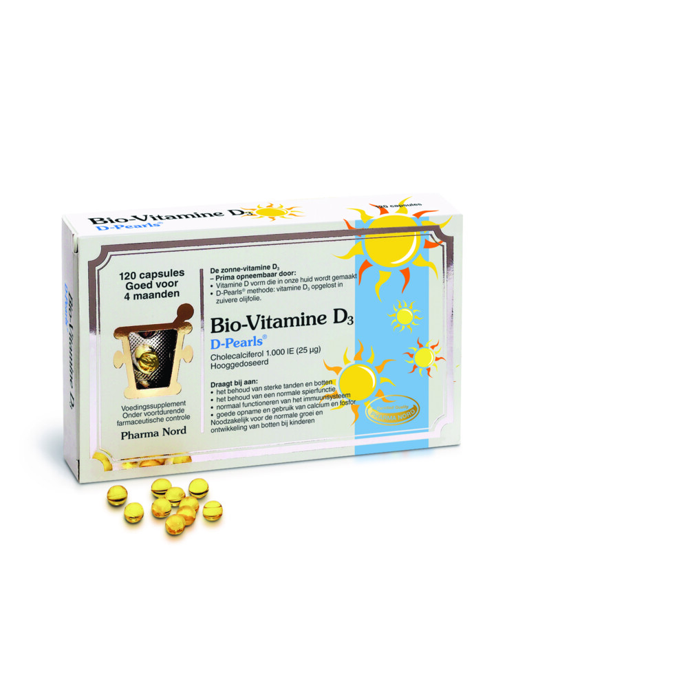 bevroren Herenhuis Bewust worden Pharma Nord Bio Vitamine D3 Pearls 25 µg 120 capsules | Plein.nl