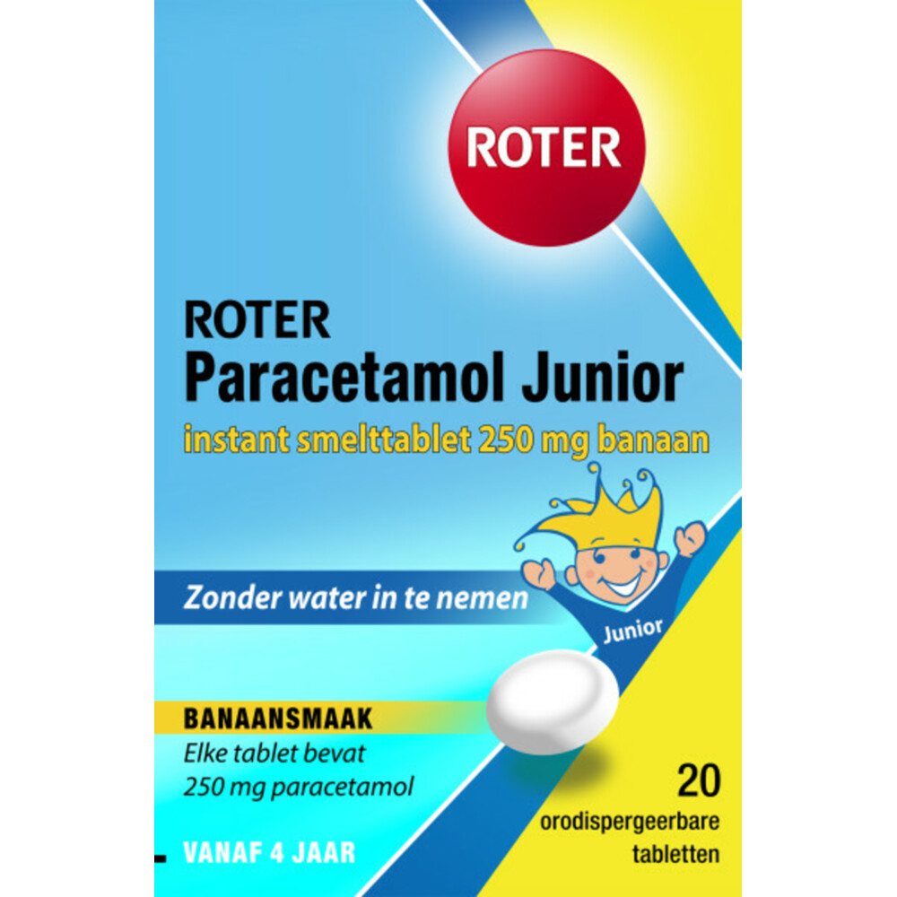 Roter Paracetamol Smelttabletten Junior 250mg 20tabl