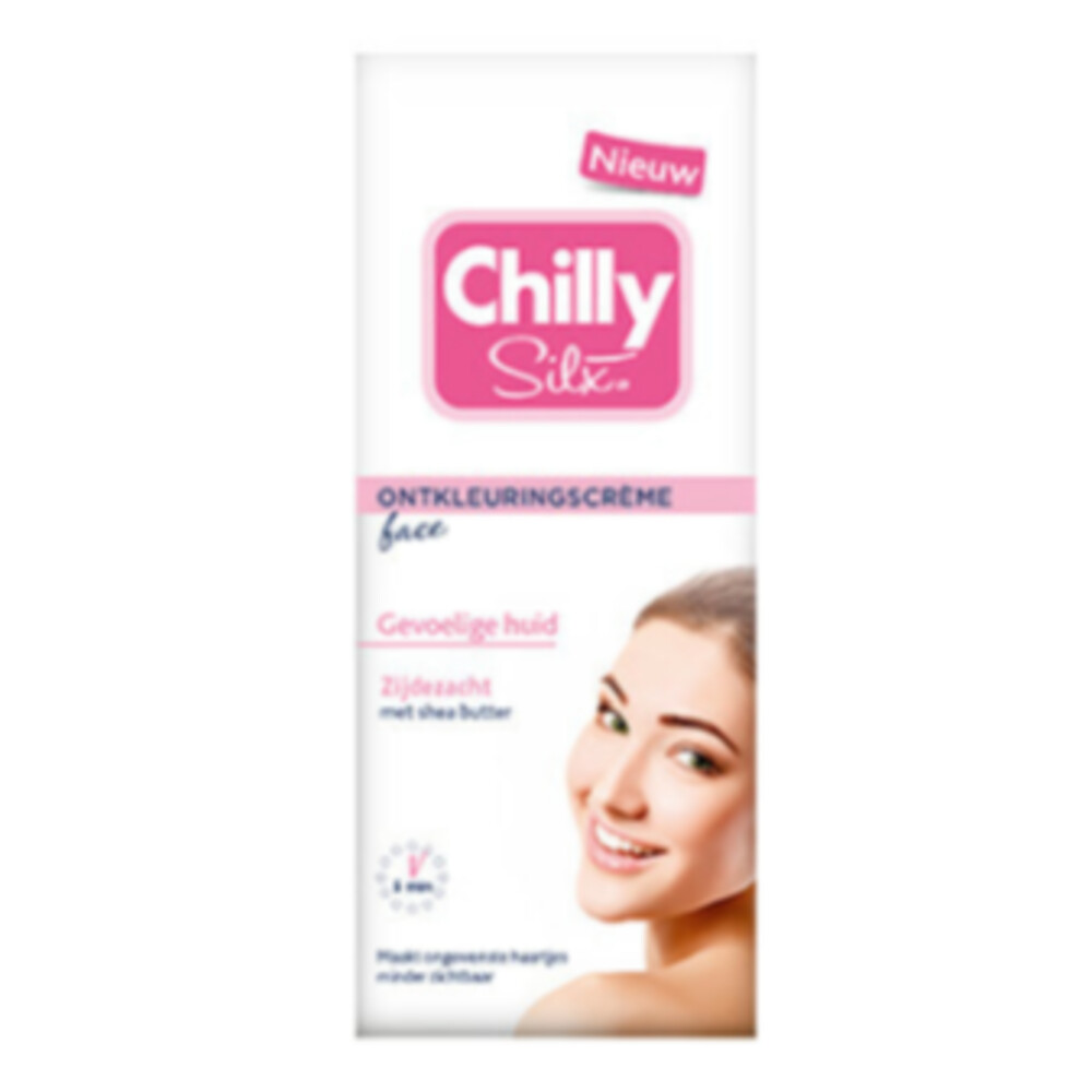 6x Chilly Silx Ontkleuringscreme Gezicht Gevoelige Huid 75 ml