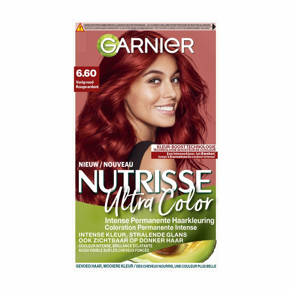 Garnier Nutrisse Ultra Color Permanente Kleuring 6.60 Vurig Rood Stuk