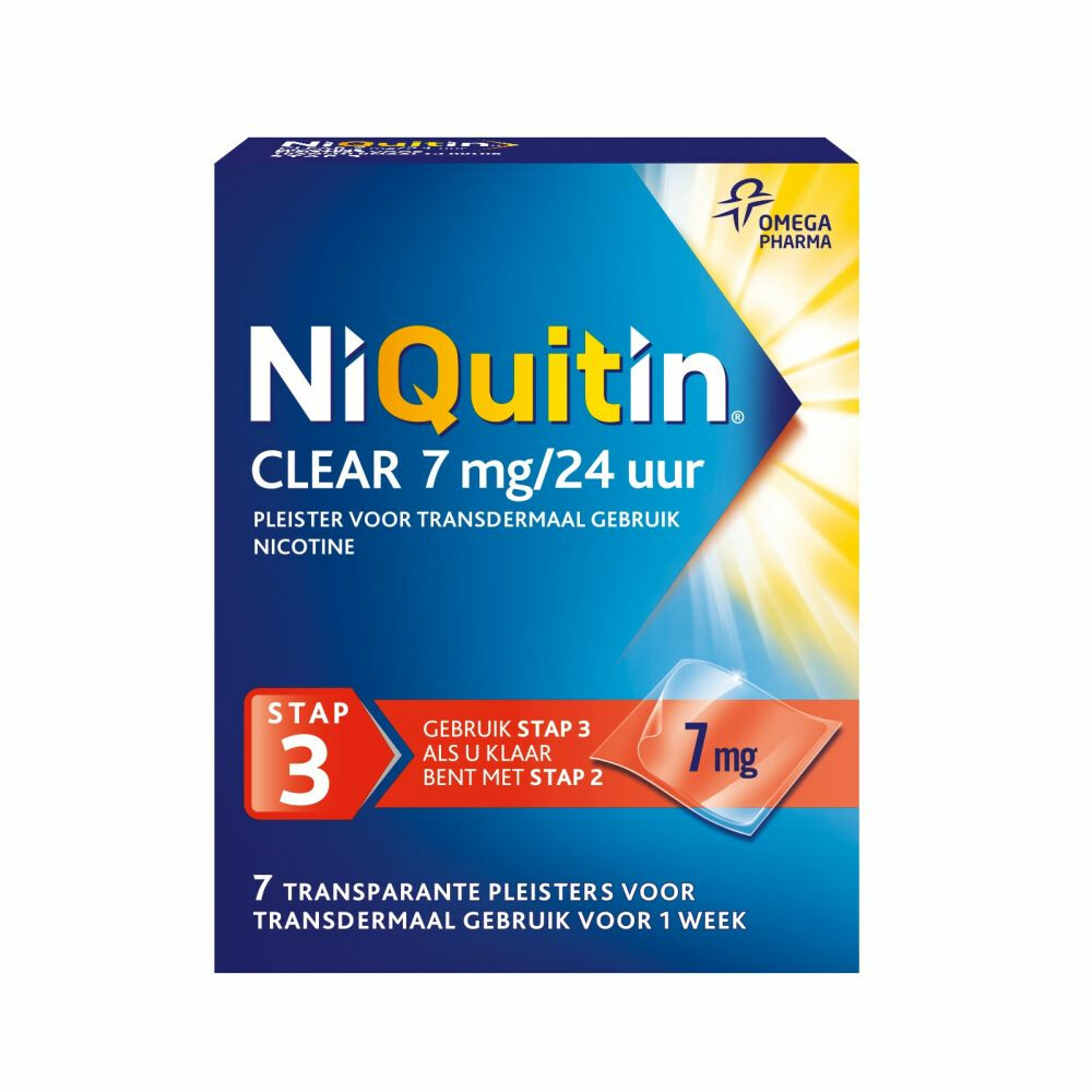 Niquitin Clear 7mg Stap 3 7stuks