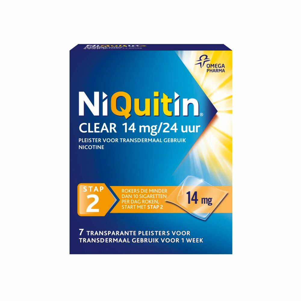 Niquitin Clear 14mg Stap 2 7stuks