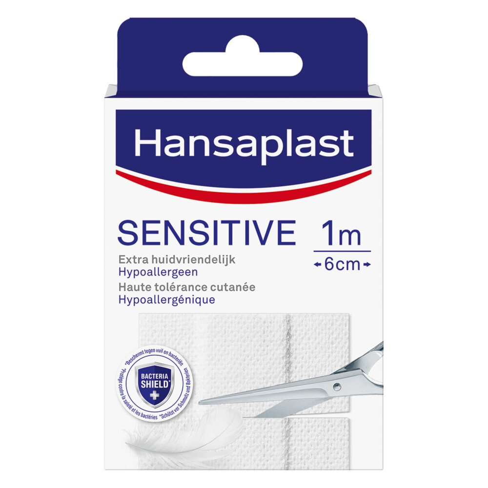 Hansaplast Pleisters Sensitive 1m x 6cm Stuk