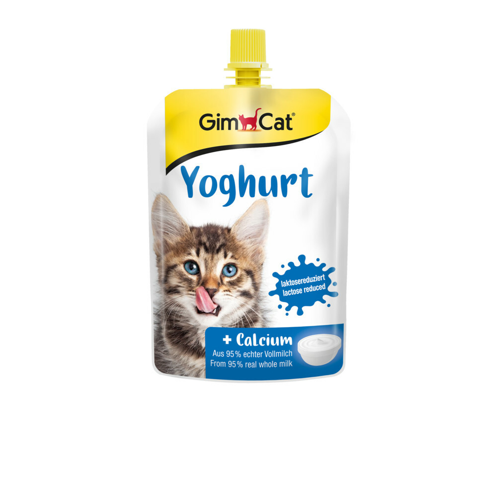 8x GimCat Yoghurt Pouch voor Katten 150 gr