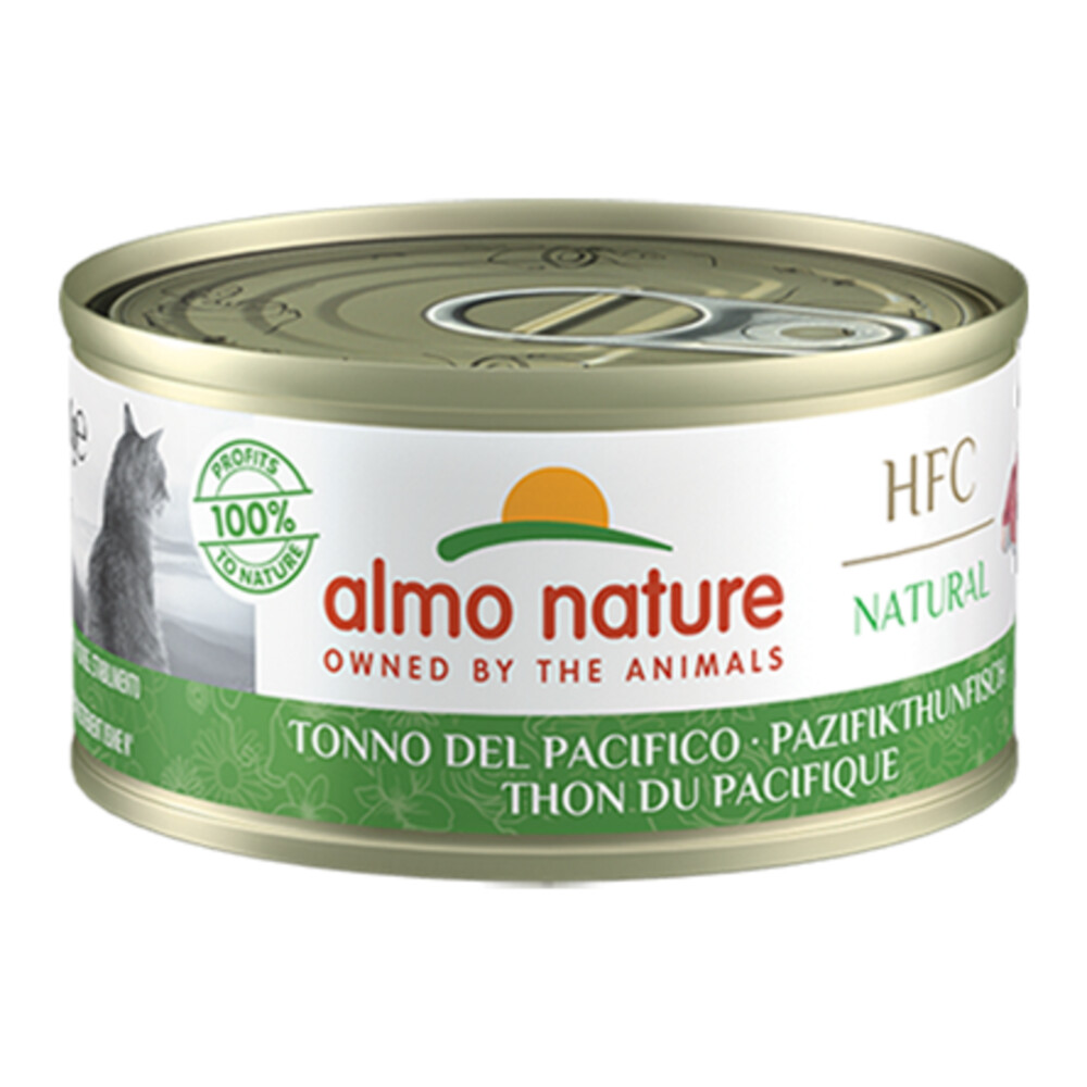 24x Almo Nature HFC Natural Kattenvoer Pacific Tonijn 70 gr