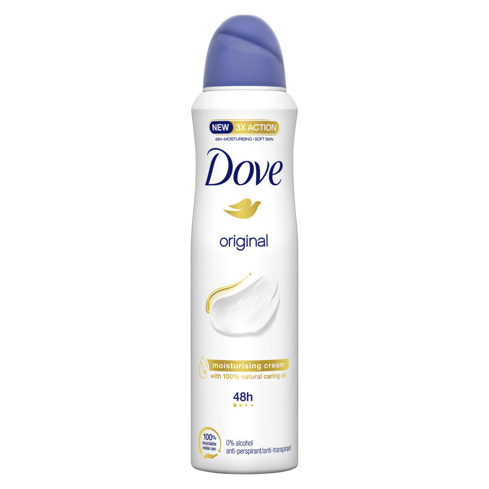 musicus Ijver langzaam Dove Deodorant Spray Orginal 150 ml | Plein.nl