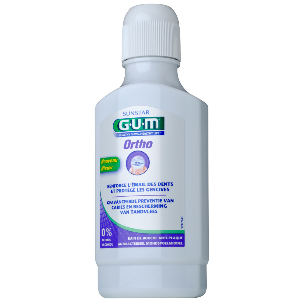 8x GUM Mondspoelmiddel Ortho 300 ml