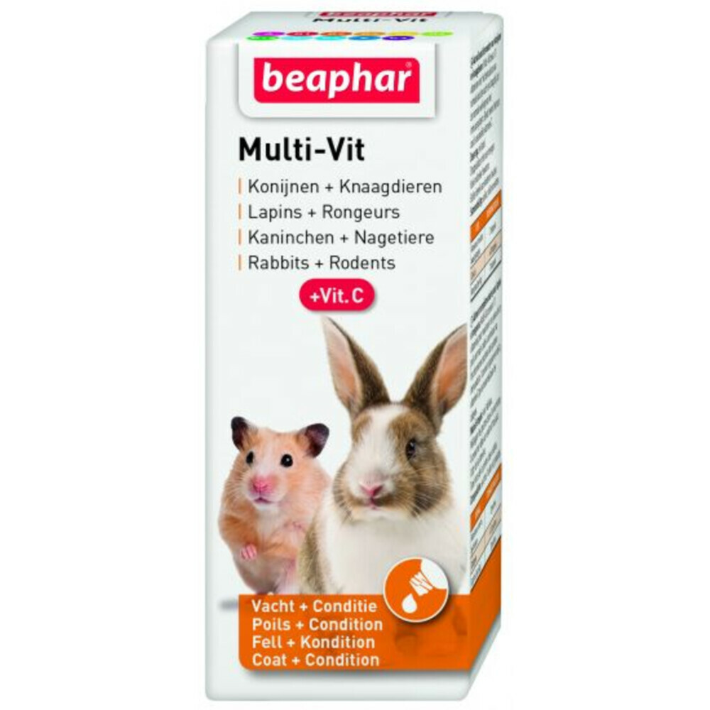 3x Beaphar Multi-vit Konijn&Knaagdier 50 ml