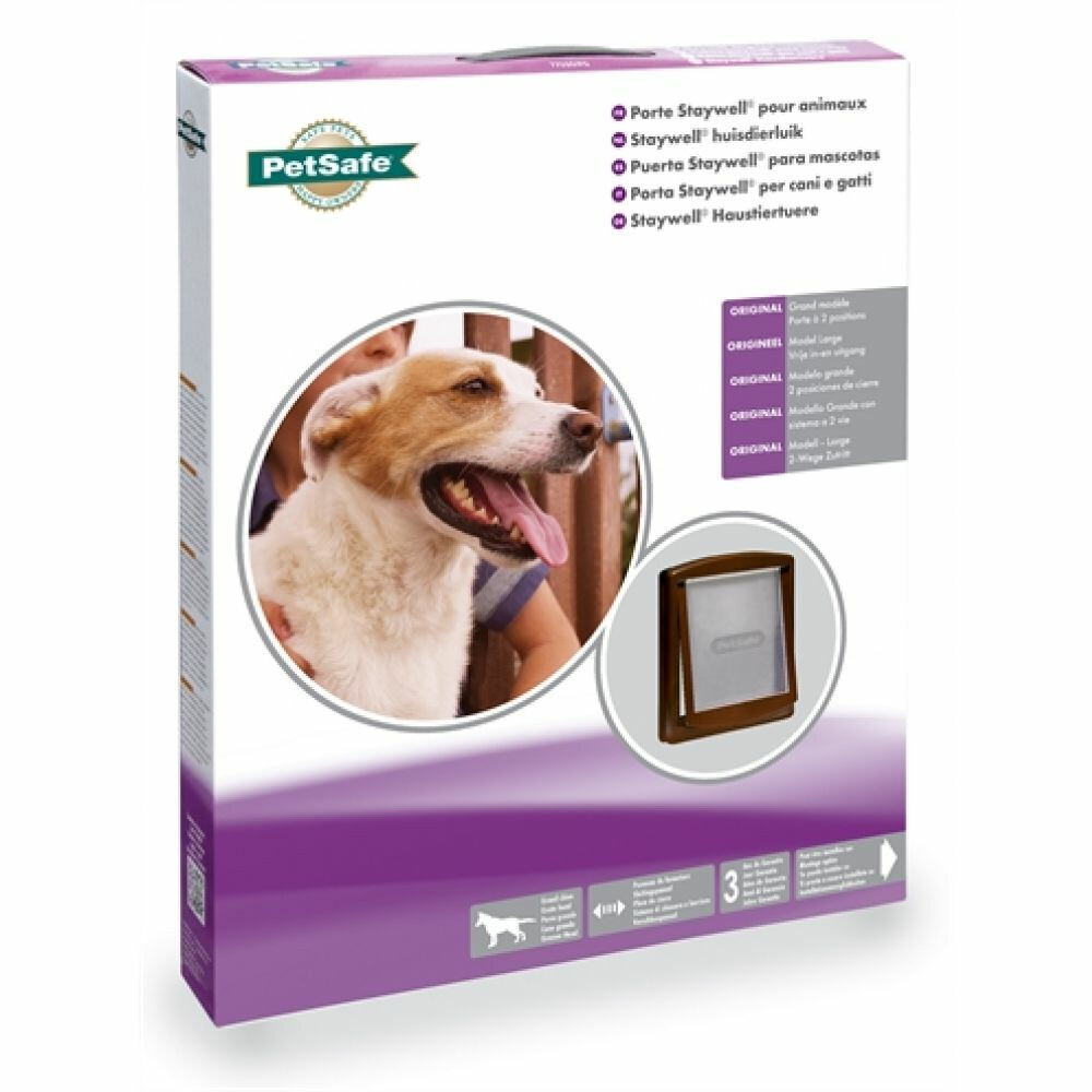 Petsafe 775 hondenluik bruin-transparant