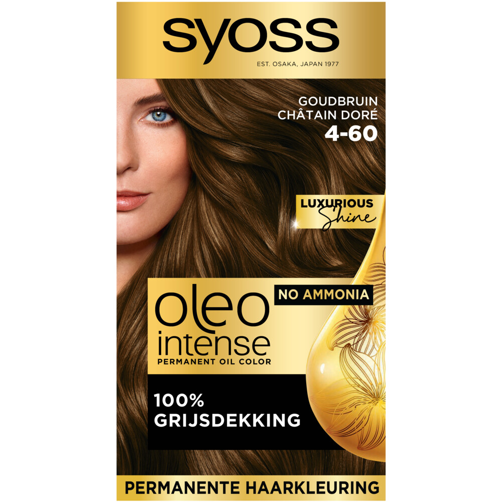 48x Syoss Oleo Intense Haarverf 4-60 Goudbruin met grote korting