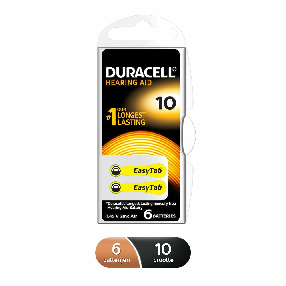 Duracell Hearing Aid 10 Batterij 6st