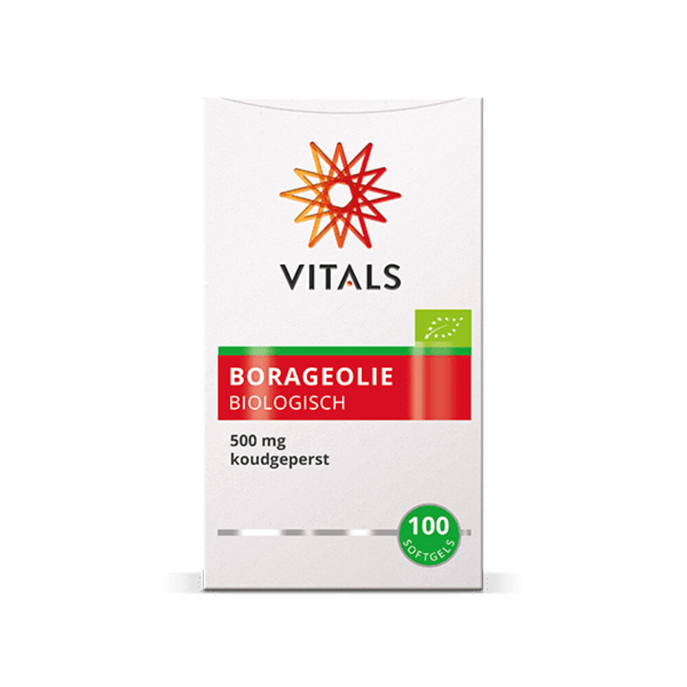 2x Vitals Borageolie Biologisch 100 softgels