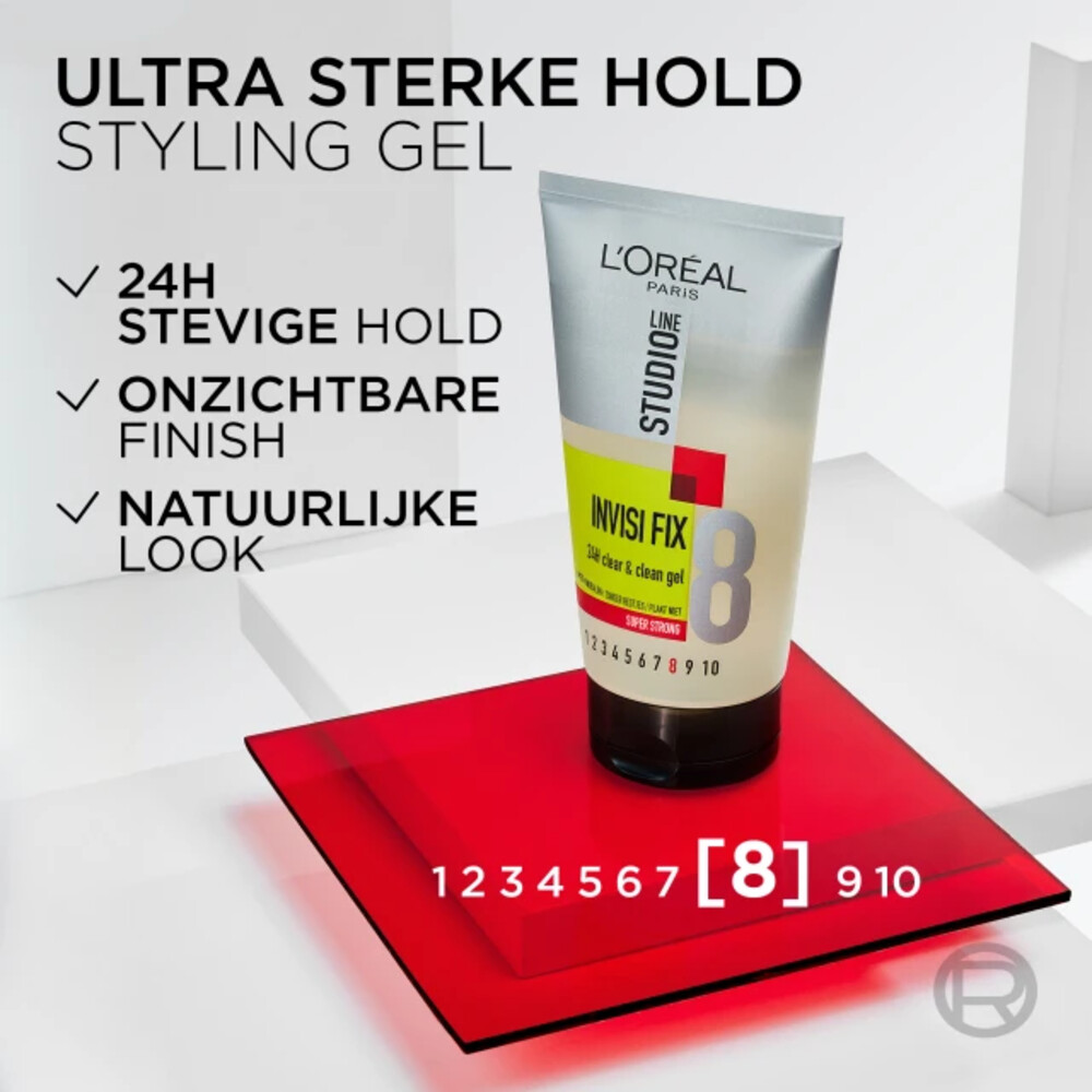 6x L'Oréal Studio Line Invisi Fix 24H Clear & Clean Gel Super Strong 150 ml, foto 2