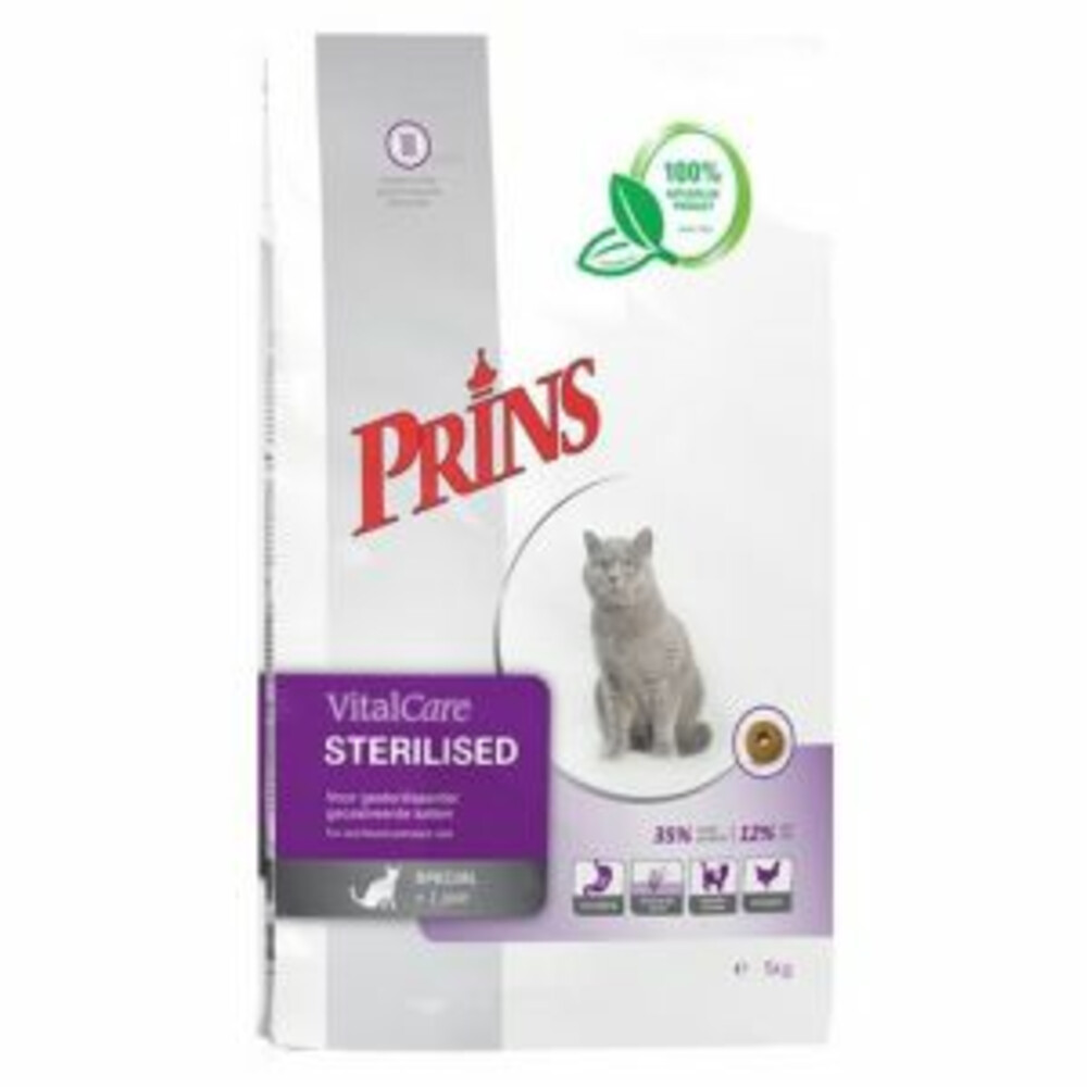 Opstand Omgeving Meerdere Prins VitalCare Sterilised Kattenvoer 5 kg | Plein.nl