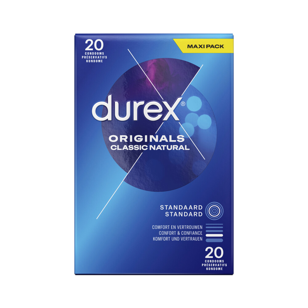 2x Durex Condooms Originals Classic Natural 20 stuks