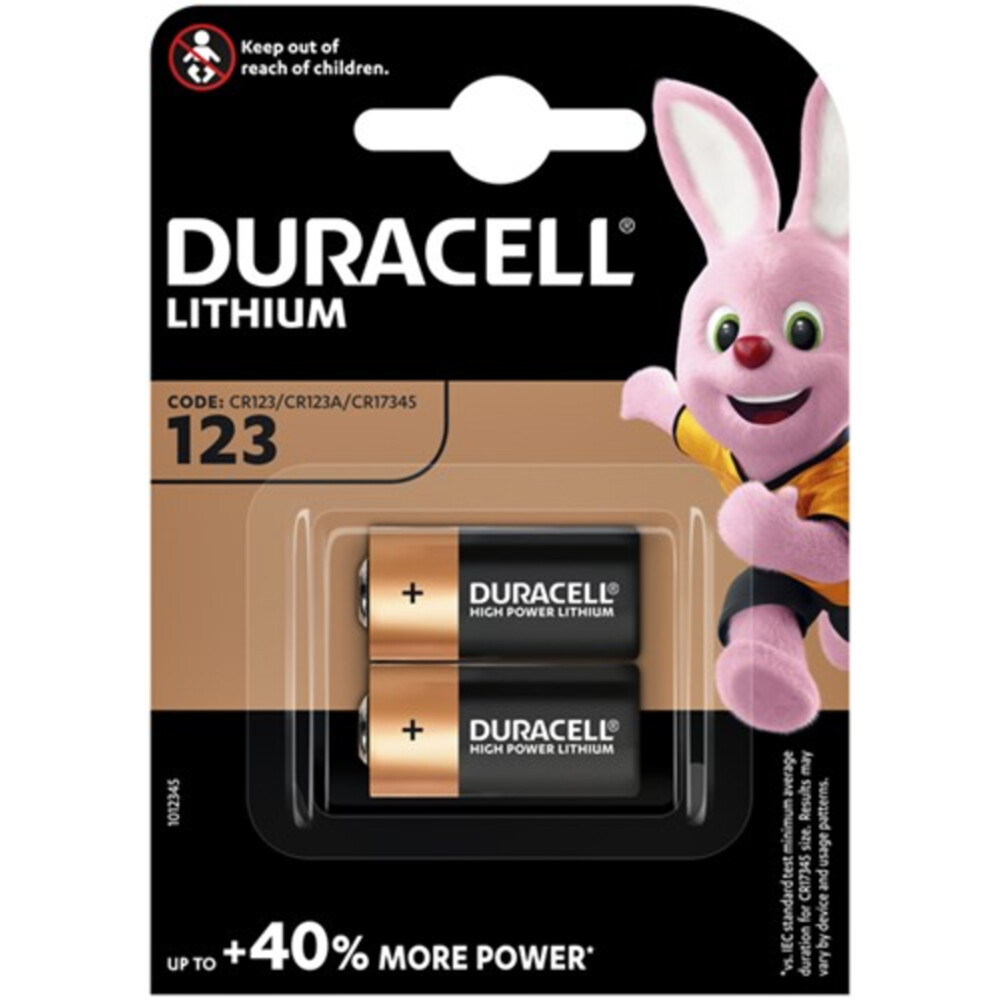 10x Duracell Ultra Foto Batterij 123 2 Stuks
