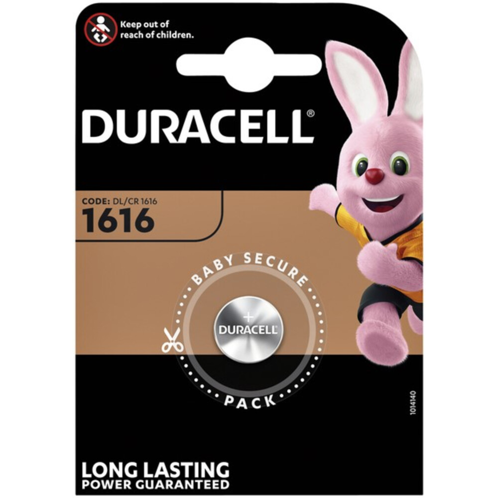 10x Duracell Knoopcelbatterij 1616 Lithium 1 stuks