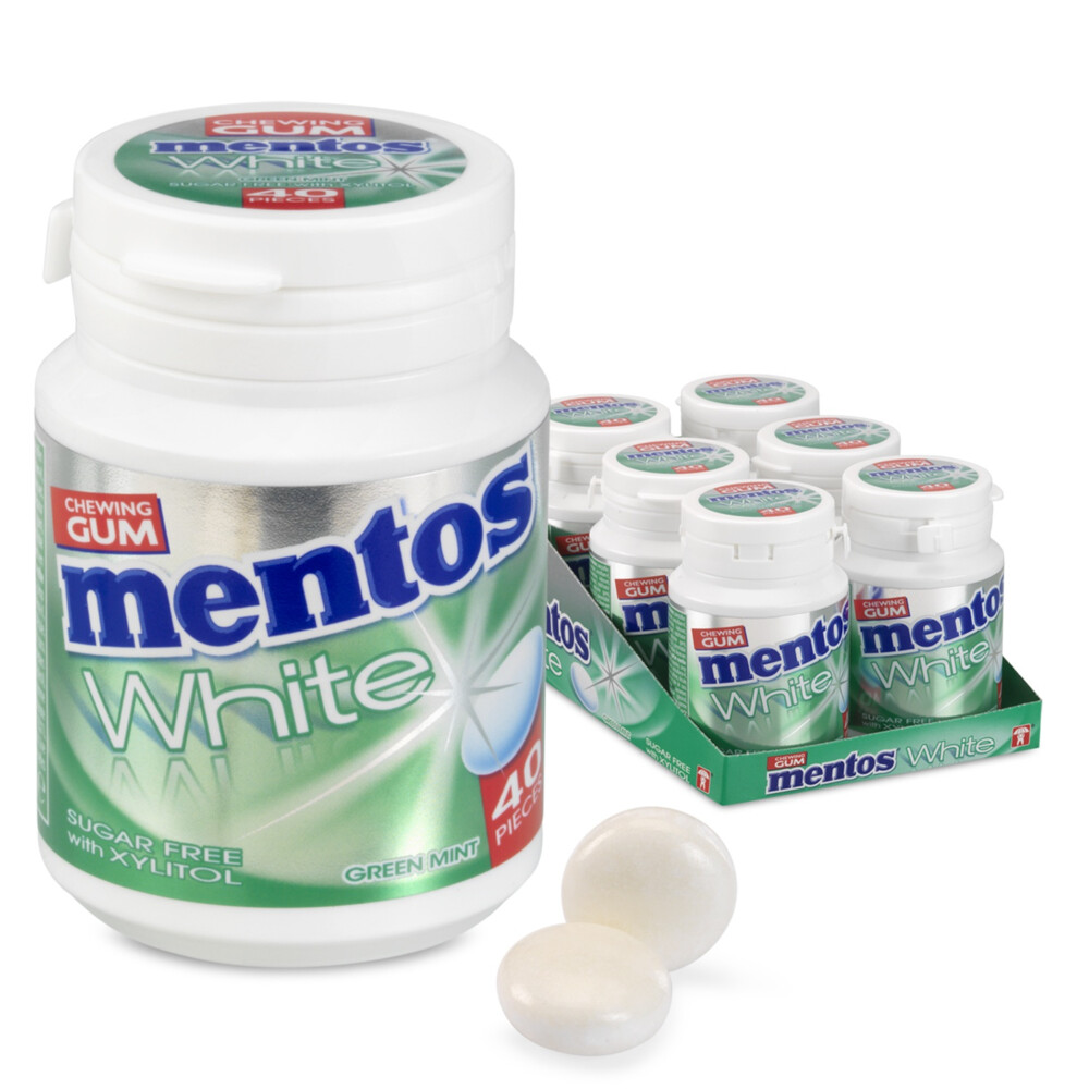 Mentos White Green Mint 6 x 40 stuks