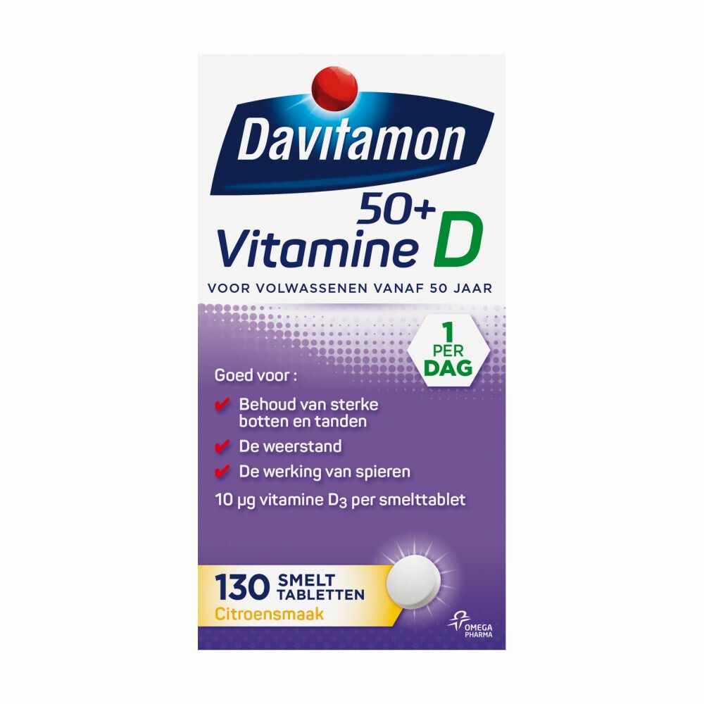 4x Davitamon Vitamine D 50+ 130 smelttabletten
