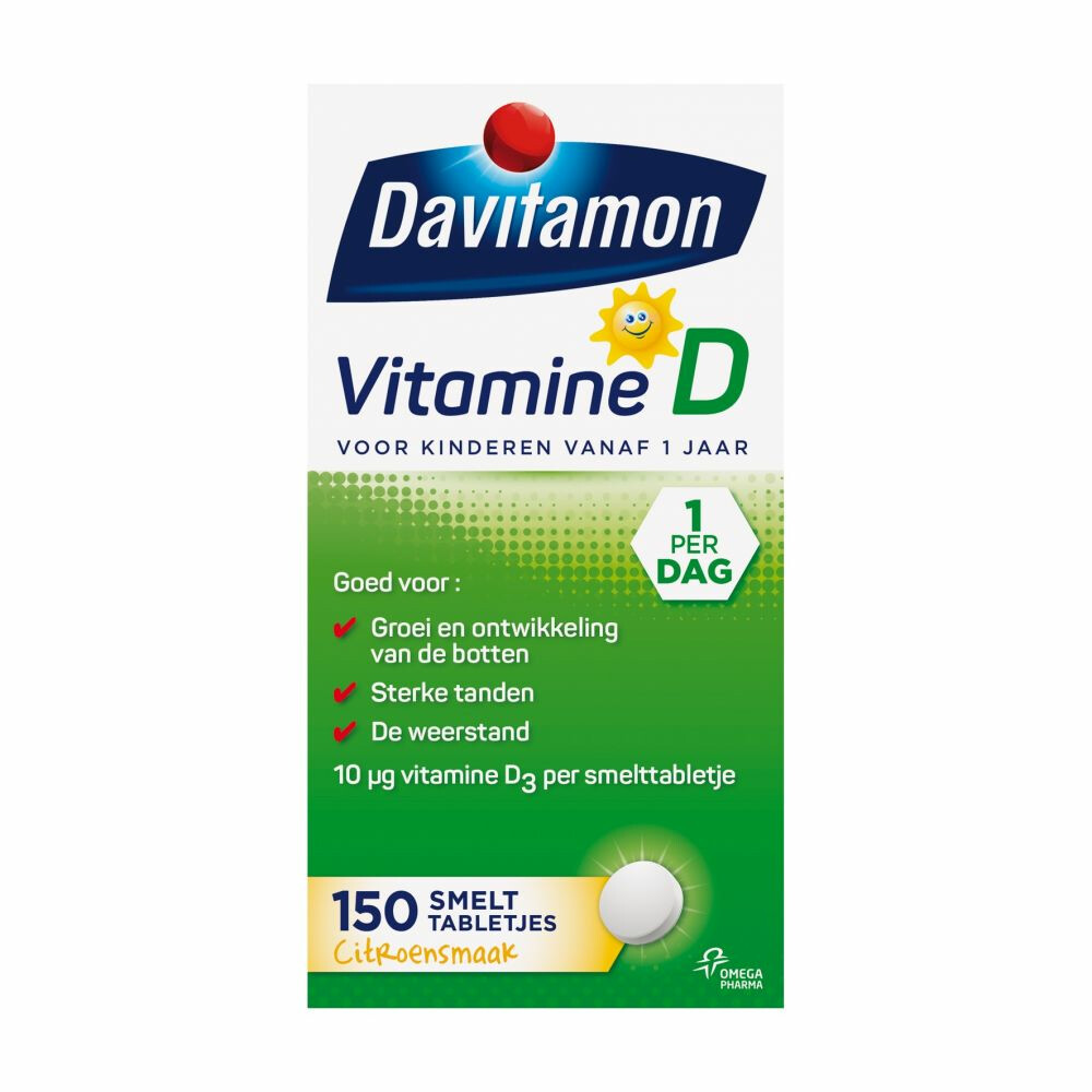 Merchandising Mellow bewaker Davitamon Vitamine D Kind 150 smelttabletten | Plein.nl