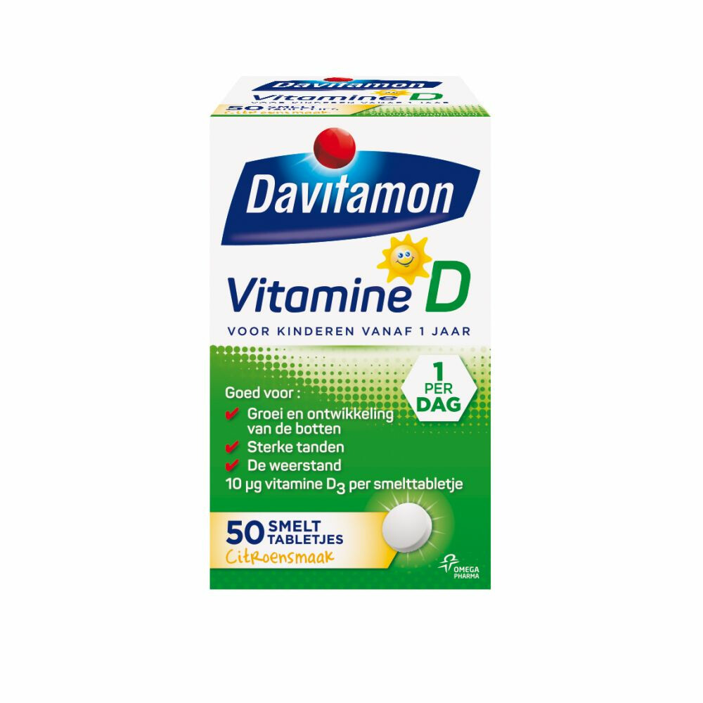 Op de een of andere manier Wees tevreden Verspilling Davitamon Vitamine D Kind 50 smelttabletten | Plein.nl