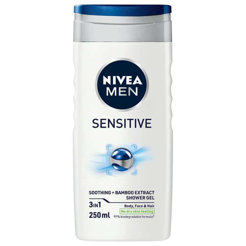 3x Nivea Men Douchegel 3-in-1 Sensitive 250 ml