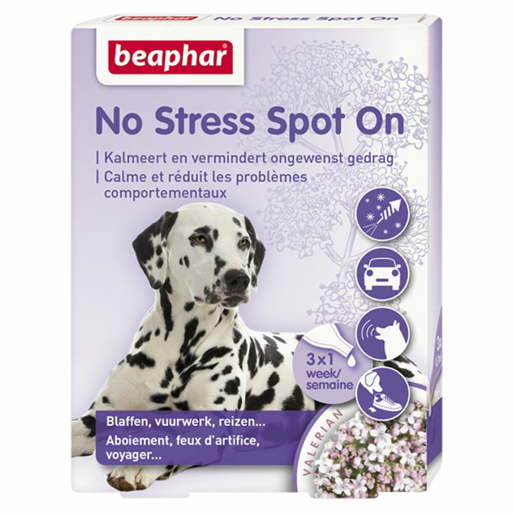 6x Beaphar No Stress Spot On Hond 3 pipetten
