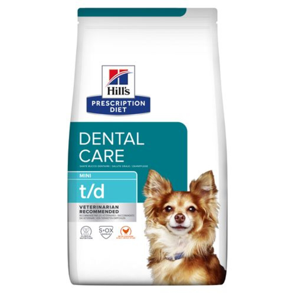 Hill's Prescription Diet t/d Mini Dental Care Hondenvoer Droog Kip 3 kg