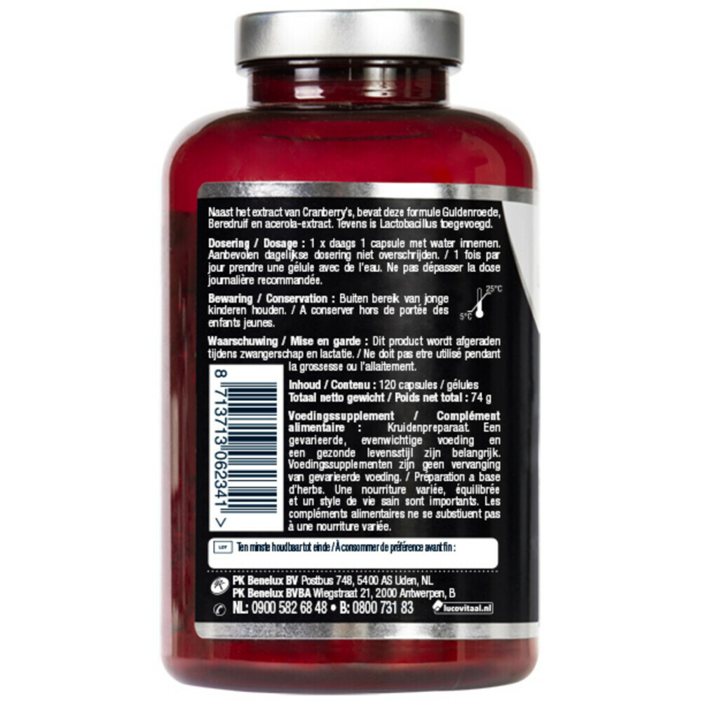 Lucovitaal Cranberry Xtra One a Day 120 capsules Plein.nl