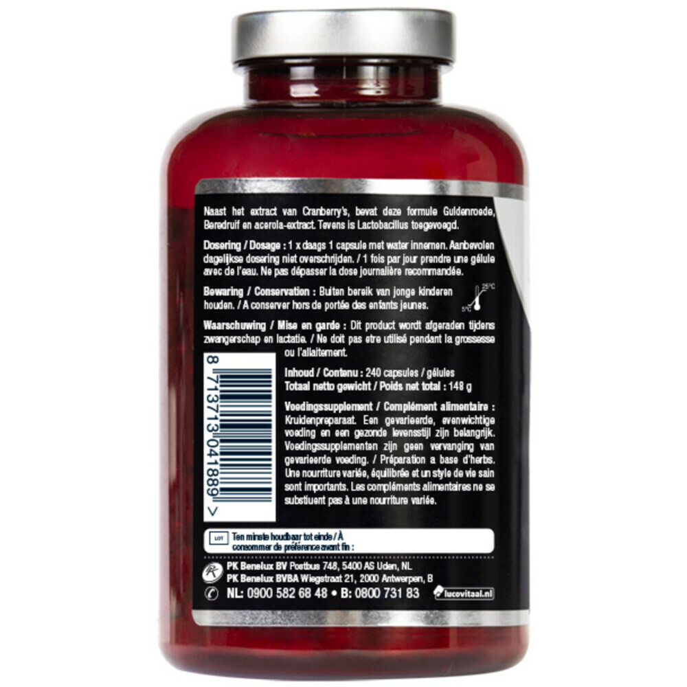 Lucovitaal Cranberry Xtra One a Day 240 capsules Plein.nl