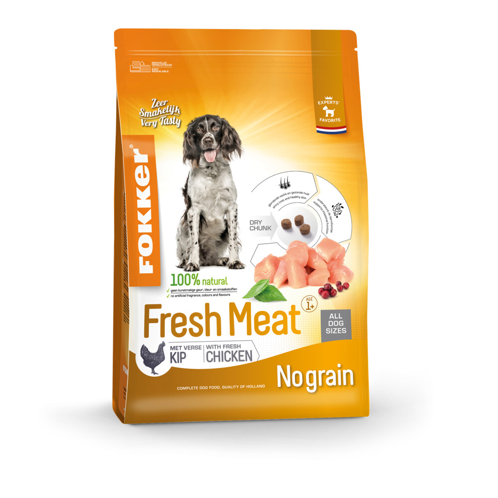 Fokker +Fresh Meat hondenvoer 13 kg