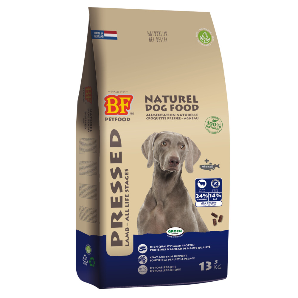 Bedoel textuur bende BF Petfood Vleesbrok Geperst Hondenbrokken Lam 13,5 kg | Plein.nl
