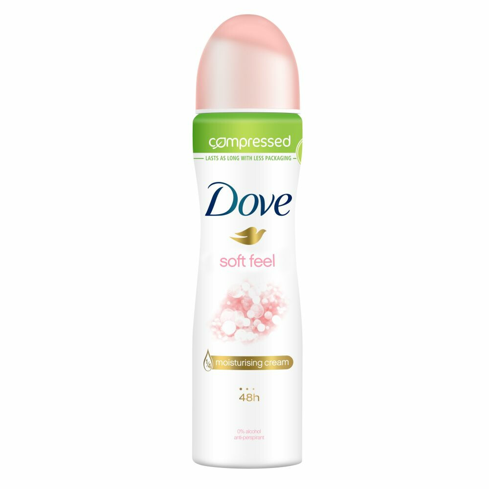 6x Dove Deodorant Spray Soft Feel Compressed 75 ml Plein.nl