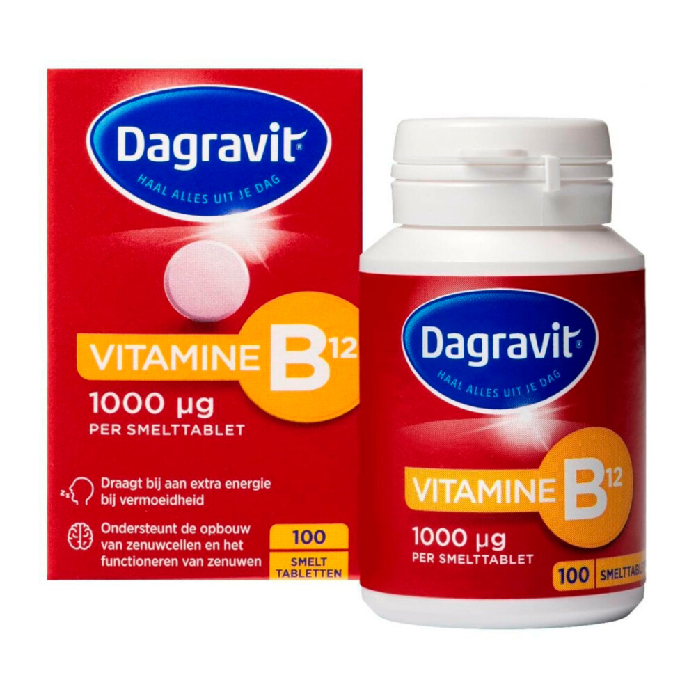 smeren Zuidoost Het strand Dagravit Vitamine B12 1000mcg Smelt 100 tabletten | Plein.nl