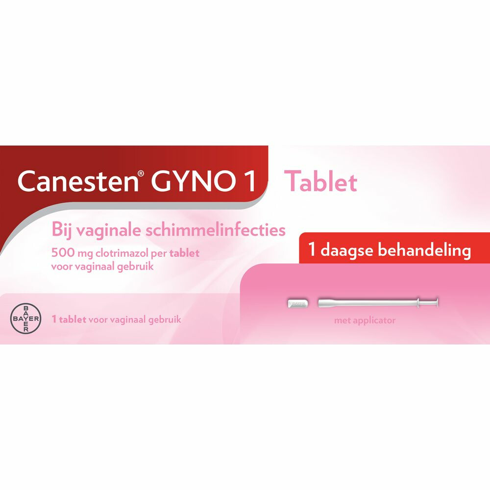 Canesten Gyno Tablet Vaginaal 500mg + 1 Applicator 1tabl