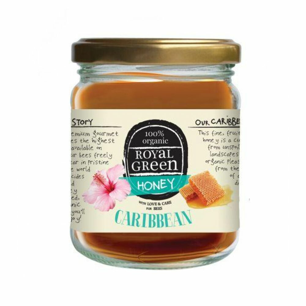 Royal Green Caribbean Honey (Caribische honing) 250 gram