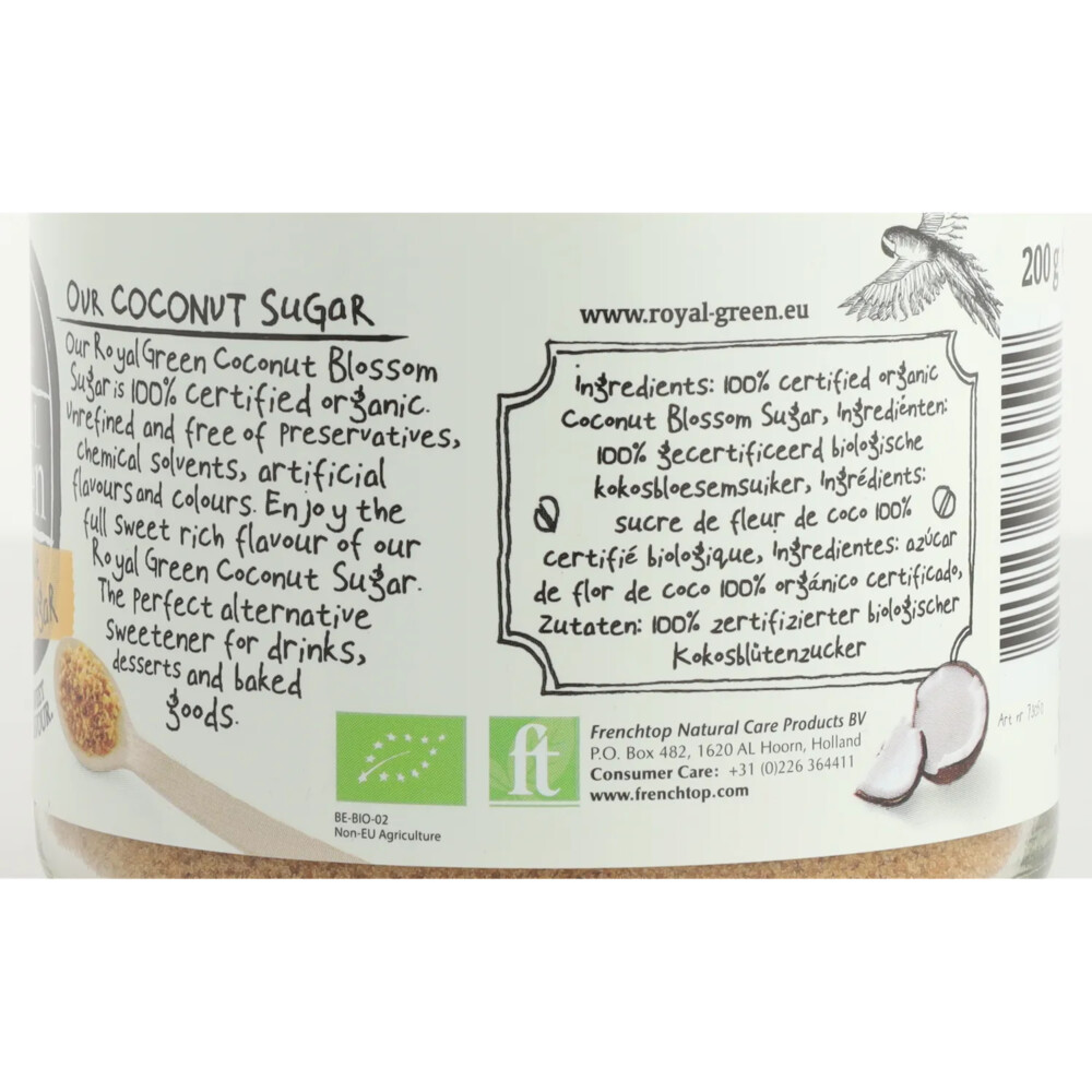 Royal Green Kokosbloesem Suiker Biologisch 200 gr, foto 4