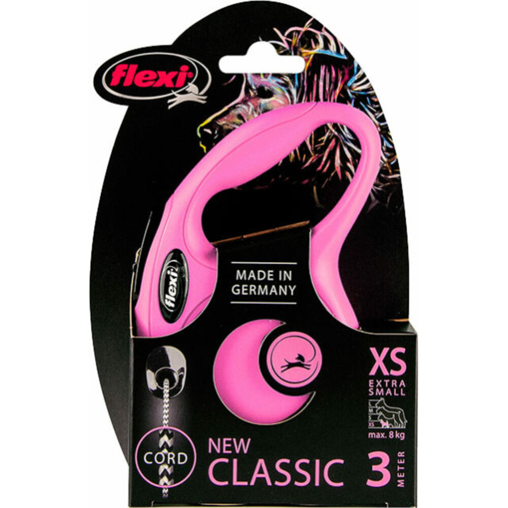 Flexi rollijn classic cord roze