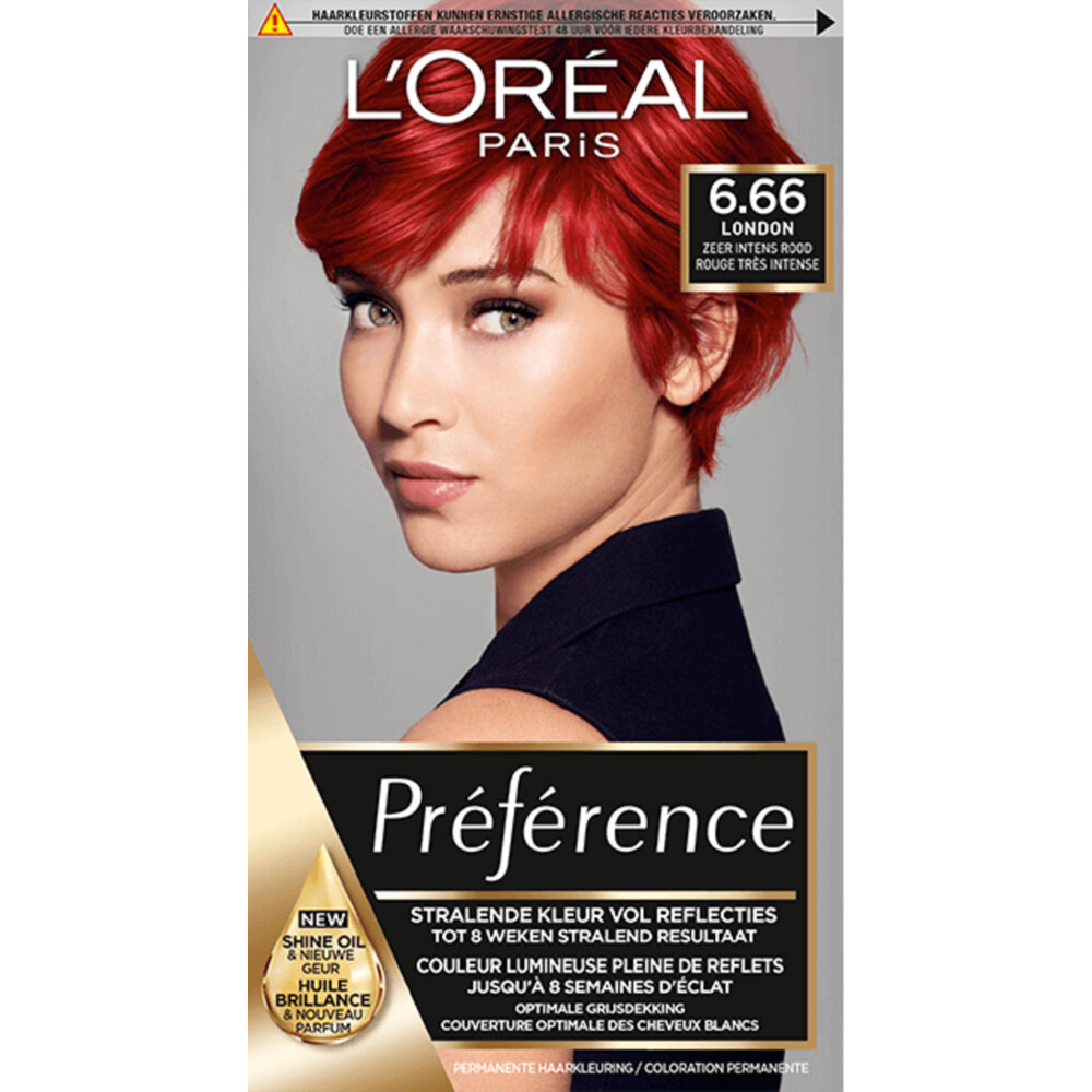 kalligrafie capsule vat L'Oréal Preference Haarkleuring 6.66 Pure Scarlet - Zeer Intens Rood |  Plein.nl