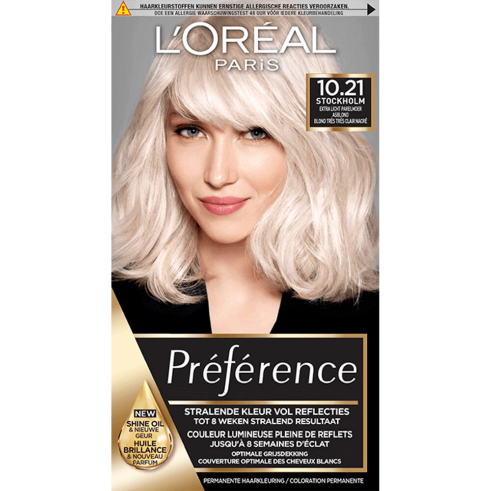 lager Kalmerend lengte L'Oréal Preference Haarkleuring 10.21 Stockholm - Extra Licht Parelmoer  Asblond | Plein.nl