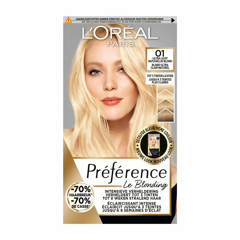 Voorouder Paine Gillic Koppeling L'Oréal Preference Haarkleuring 01 Prague - Natuurlijk blond | Plein.nl